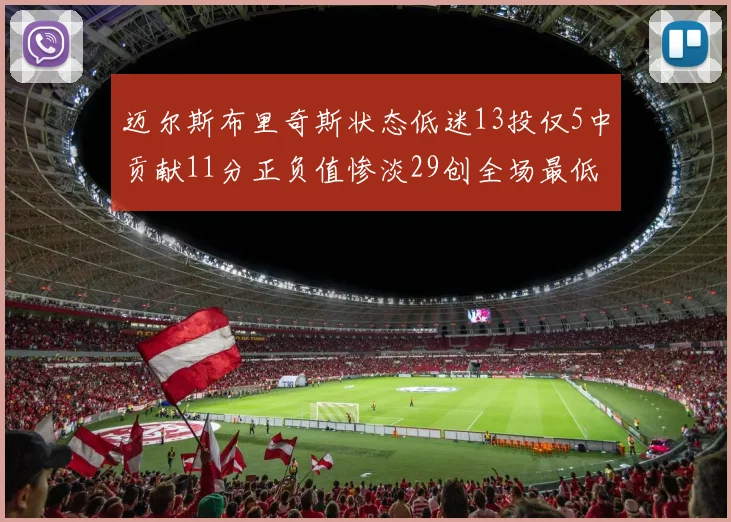 迈尔斯布里奇斯状态低迷13投仅5中贡献11分正负值惨淡29创全场最低纪录
